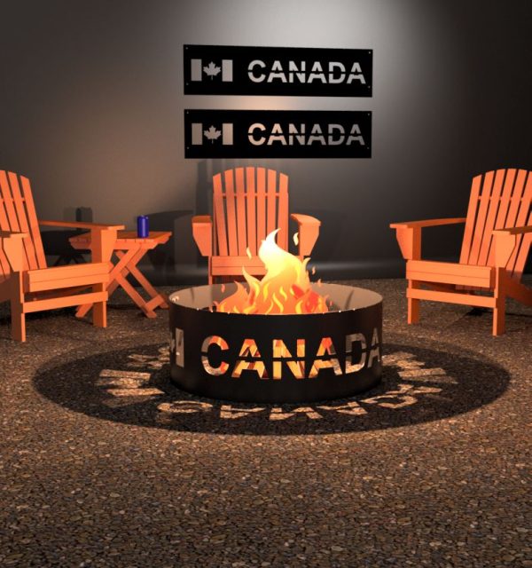 017 - Canada and Flag Fire Ring